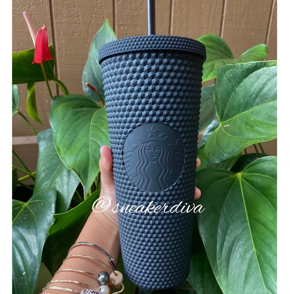 ❌LAST ONE🖤Starbucks studded‎ Matte black tumbler New …